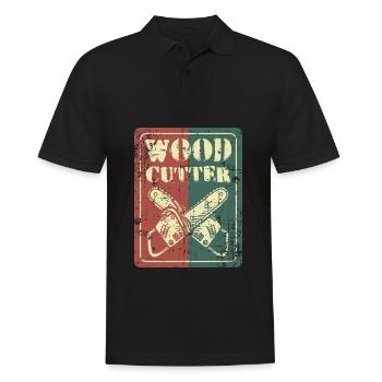Tronçonneuse bûcheron - Polo Homme - noir - Devant - Kai (181cm)