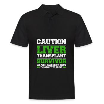 Leberspender Transplantation Organspende Geschenk - Männer Poloshirt - Schwarz - Vorne - Kai (181cm)