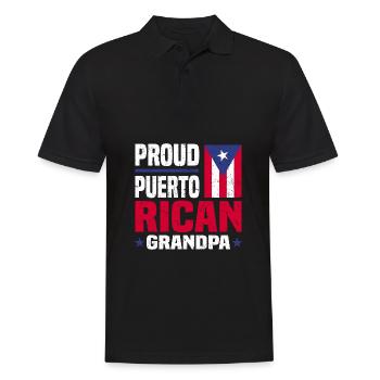Puerto Rico | Puerto Ricaner Flagge Geschenkideen - Männer Poloshirt - Schwarz - Vorne - Kai (181cm)