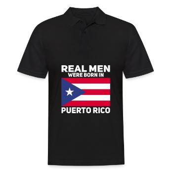 Puerto Rico Flagge | Puerto Ricaner Geschenkideen - Männer Poloshirt - Schwarz - Vorne - Kai (181cm)