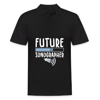 Sonograf - Männer Poloshirt - Schwarz - Vorne - Kai (181cm)