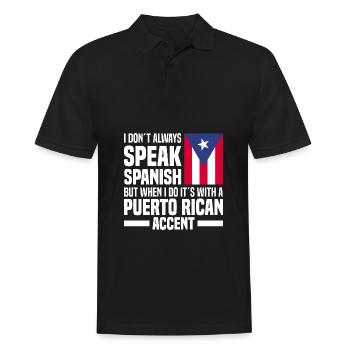 Puerto Rico | Puerto Ricaner Flagge Geschenkideen - Männer Poloshirt - Schwarz - Vorne - Kai (181cm)