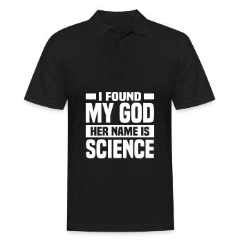 Atheisten Sprüche | Atheismus Skeptiker Geschenke - Männer Poloshirt - Schwarz - Vorne - Kai (181cm)