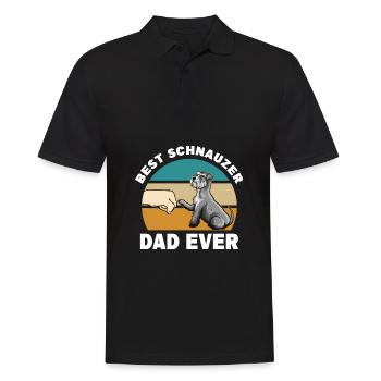 Race de chien Schnauzer | Chiens Amis Cadeaux - Polo Homme - noir - Devant - Kai (181cm)