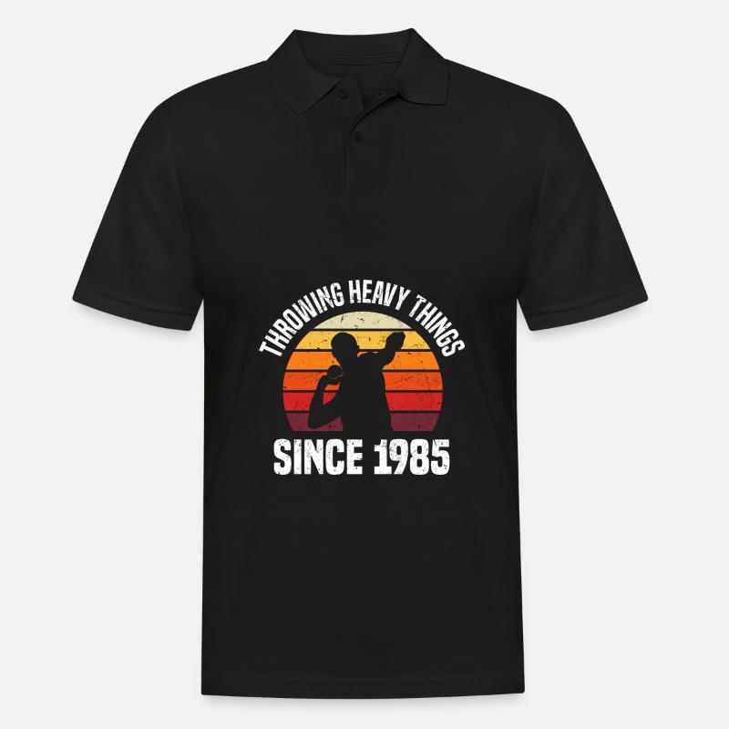 Kugelstoßen - Männer Poloshirt - Schwarz