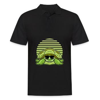 Turtle - Men's Polo Shirt - black - Front - Kai (181cm)