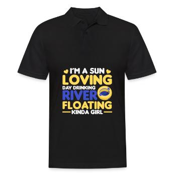 Rafting Wassersport | River Tubing Fluss Geschenke - Männer Poloshirt - Schwarz - Vorne - Kai (181cm)