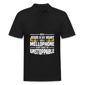 Mellophon Spieler | Musik Marschmusik Geschenkidee - Männer Poloshirt - Schwarz - Vorne - Kai (181cm)