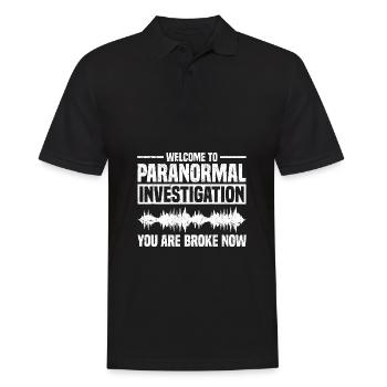 Geisterjagd | Geisterjäger Gruselig Geschenkideen - Männer Poloshirt - Schwarz - Vorne - Kai (181cm)