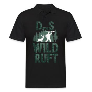 Hunter Hunting Hunting Hunting Clothing - Men's Polo Shirt - black - Front - Kai (181cm)