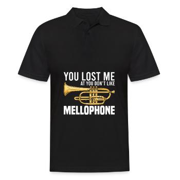 Mellophon Spieler | Musik Marschmusik Geschenkidee - Männer Poloshirt - Schwarz - Vorne - Kai (181cm)