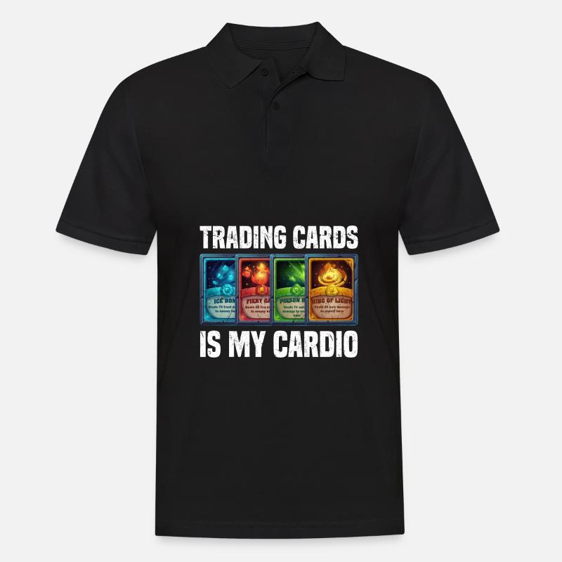 Trading karten - Männer Poloshirt - Schwarz
