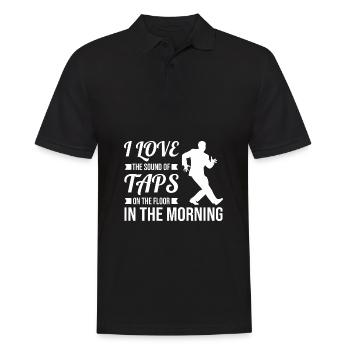 Stepptanz | Stepptänzer Tanzen Tanz Geschenkideen - Männer Poloshirt - Schwarz - Vorne - Kai (181cm)