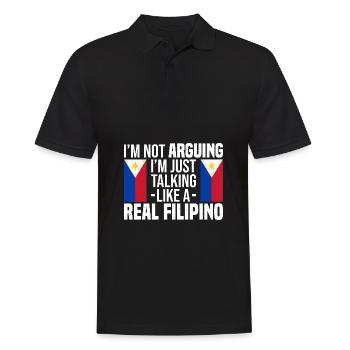 Philippinen - Männer Poloshirt - Schwarz - Vorne - Kai (181cm)