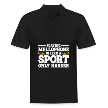 Mellophon - Männer Poloshirt - Schwarz - Vorne - Kai (181cm)