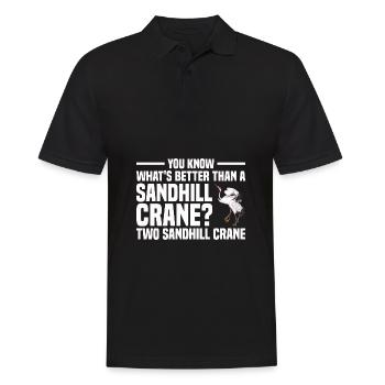Kanadakranich | Kanadischer Kranich Vogel Geschenk - Männer Poloshirt - Schwarz - Vorne - Kai (181cm)