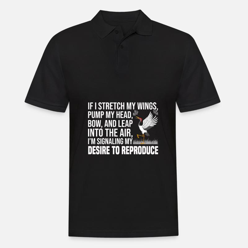 Vogelbeobachter - Männer Poloshirt - Schwarz