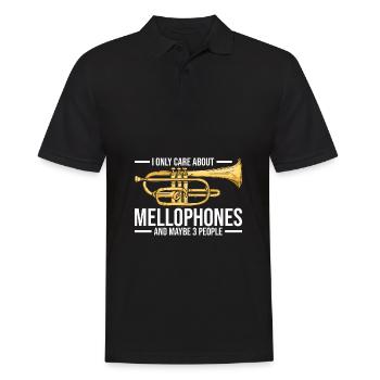 Mellophon Spieler - Männer Poloshirt - Schwarz - Vorne - Kai (181cm)