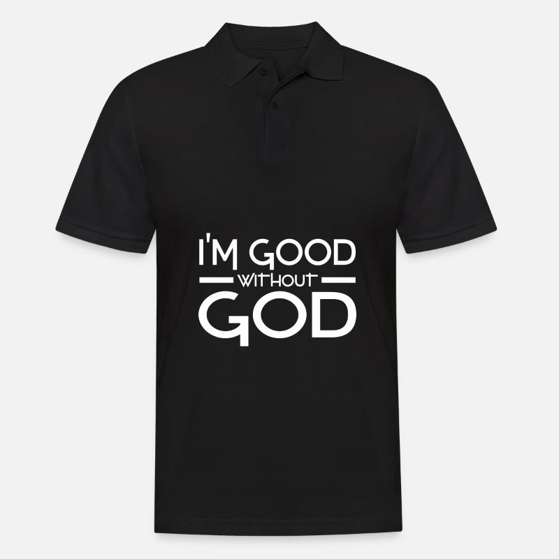 Atheismus Sprüche - Männer Poloshirt - Schwarz