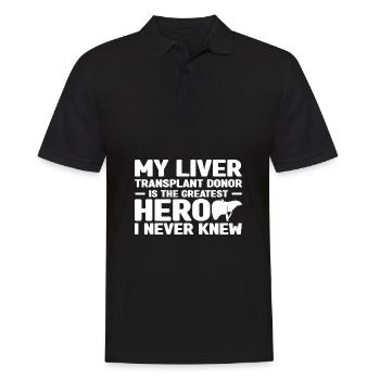 Leberempfänger - Männer Poloshirt - Schwarz - Vorne - Kai (181cm)