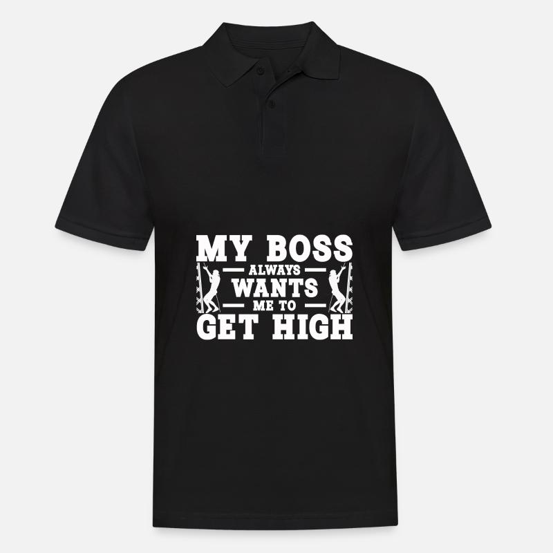 Industriekletterer Beruf | Turmbesteiger Geschenke - Männer Poloshirt - Schwarz