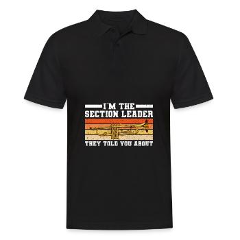 Stabführer Marschkapelle | Band Blasmusik Geschenk - Männer Poloshirt - Schwarz - Vorne - Kai (181cm)