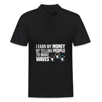 Water Aerobics | Wassergymnastik Lehrer Geschenk - Männer Poloshirt - Schwarz - Vorne - Kai (181cm)