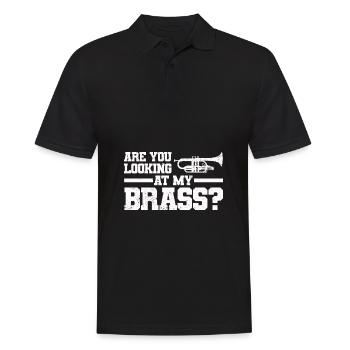 Mellophon Spieler | Musik Marschmusik Geschenkidee - Männer Poloshirt - Schwarz - Vorne - Kai (181cm)