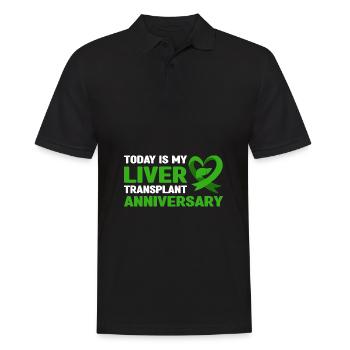 Leberempfänger - Männer Poloshirt - Schwarz - Vorne - Kai (181cm)