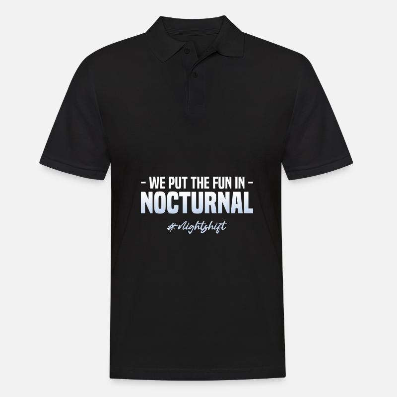 Nachtschicht - Männer Poloshirt - Schwarz