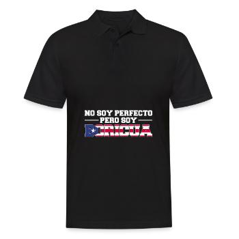Puerto Rico Flagge | Puerto Ricaner Geschenkideen - Männer Poloshirt - Schwarz - Vorne - Kai (181cm)