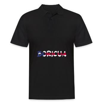 Puerto Rico | Puerto Ricaner Flagge Geschenkideen - Männer Poloshirt - Schwarz - Vorne - Kai (181cm)