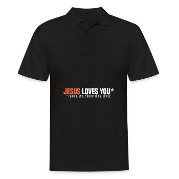 Atheismus Sprüche | Atheisten Atheist Geschenkidee - Männer Poloshirt - Schwarz - Vorne - Kai (181cm)