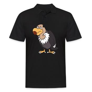 Geier Greifvogel Raubvogel Vögel Greifvögel Tiere - Männer Poloshirt - Schwarz - Vorne - Kai (181cm)