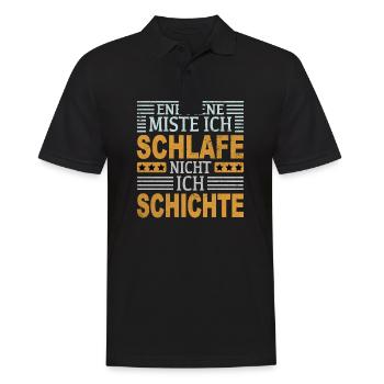 Schicht Schlafen Nachtschicht - Männer Poloshirt - Schwarz - Vorne - Kai (181cm)