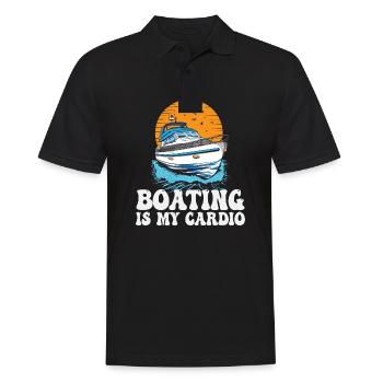La navigation de plaisance est ma citation Cardio Lake Life Motorboating - Polo Homme - noir - Devant - Kai (181cm)