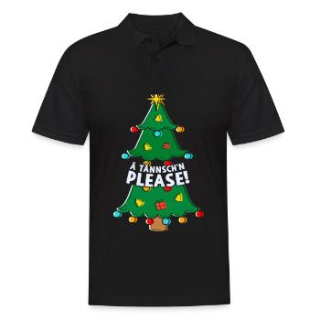 Ä Tännsch'n Please - Männer Poloshirt - Schwarz - Vorne - Kai (181cm)