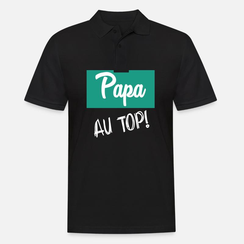 PAPÀ - Polo da uomo - nero