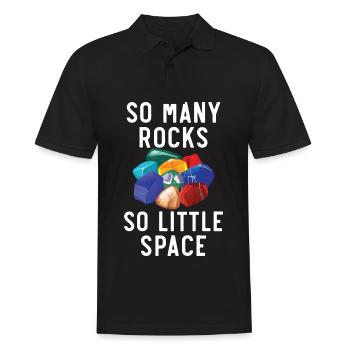 So many stones, so little space Collecting stones - Men's Polo Shirt - black - Front - Kai (181cm)