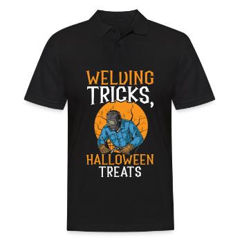 Astuces de soudage Halloween traite Soudeur Ha - Polo Homme - noir - Devant - Kai (181cm)