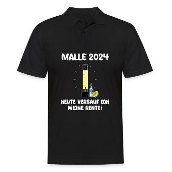 Vodka Lemon Säule heute versauf ich meine Rente - Männer Poloshirt - Schwarz - Vorne - Kai (181cm)
