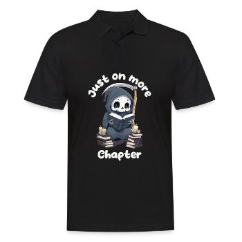 Süßer Sensenmann - Nur Noch Ein Kapitel Halloween - Männer Poloshirt - Schwarz - Vorne - Kai (181cm)