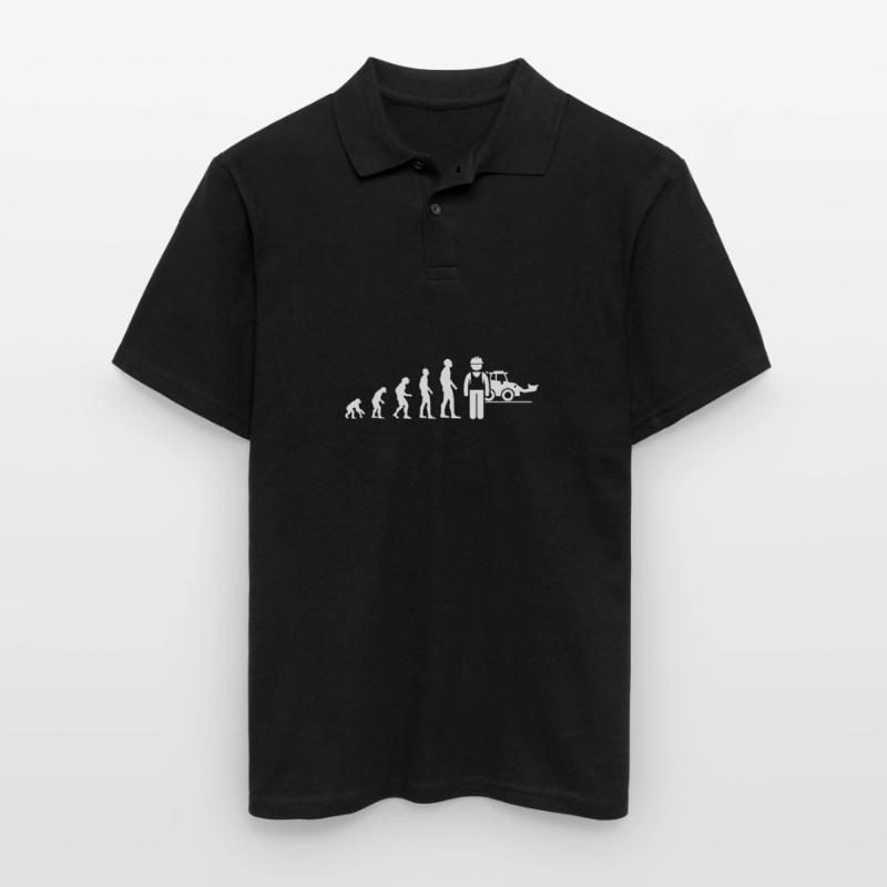 evolution site manager humor work man Men's Polo Shirt