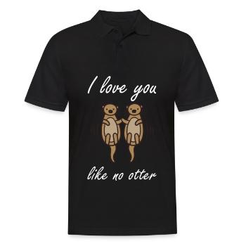 I Love You Like No Otter Partnerschaft Beziehung - Männer Poloshirt - Schwarz - Vorne - Kai (181cm)