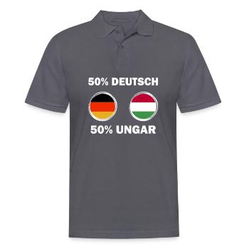 Deutsch Ungarn Ungar Deutscher - Männer Poloshirt - Anthrazit - Vorne - Nico (186cm)