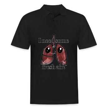 Lung biology - Men's Polo Shirt - black - Front - Kai (181cm)