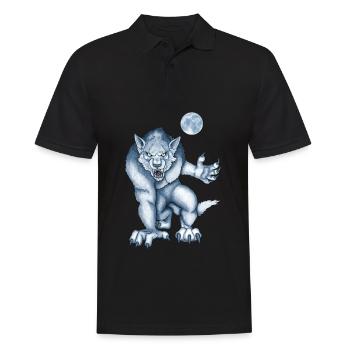 Night Moon Werewolf Curse - Men's Polo Shirt - black - Front - Kai (181cm)