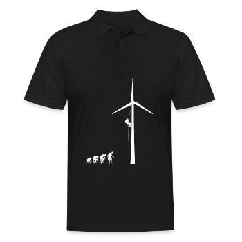 Wind turbine mechanic system electronics wind system - Men's Polo Shirt - black - Front - Kai (181cm)