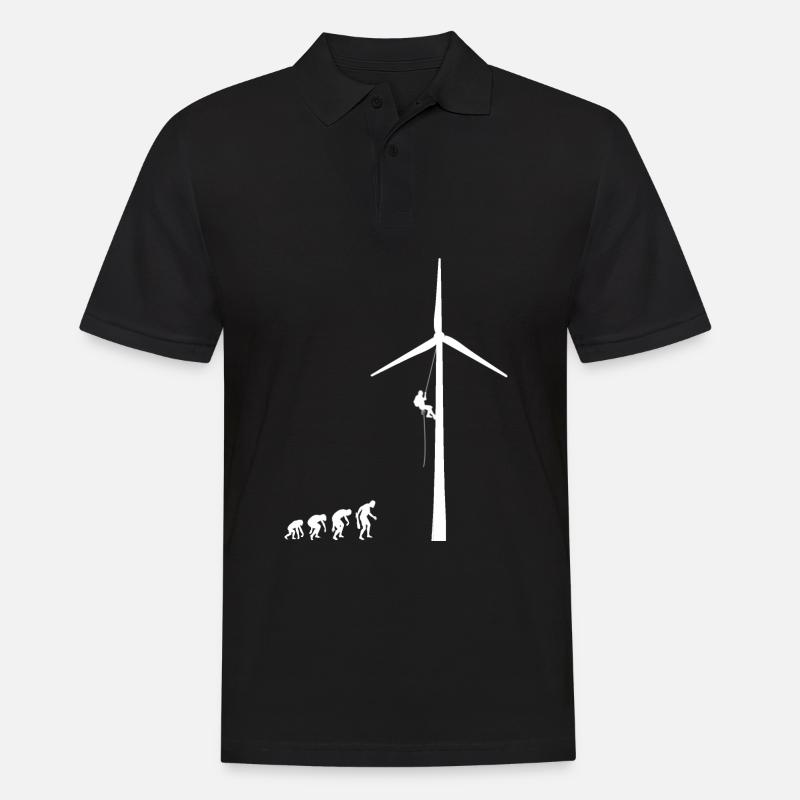 Windrad Mechaniker Systemelektroniker Windanlage - Männer Poloshirt - Schwarz