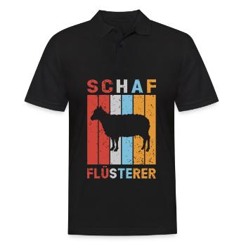 Schaf Flüsterer Schafe Schafbock Lamm Schäfer - Männer Poloshirt - Schwarz - Vorne - Kai (181cm)